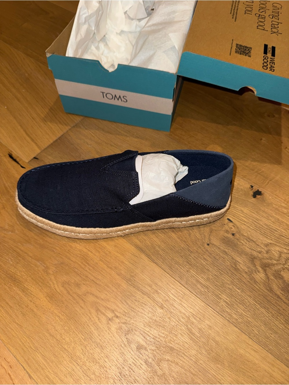 Toms Men’s Navy Canvas Espadrille Slip-On